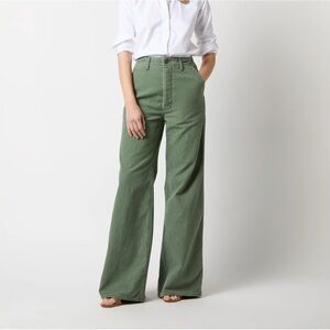 Mother Roller Sneak Green Jeans